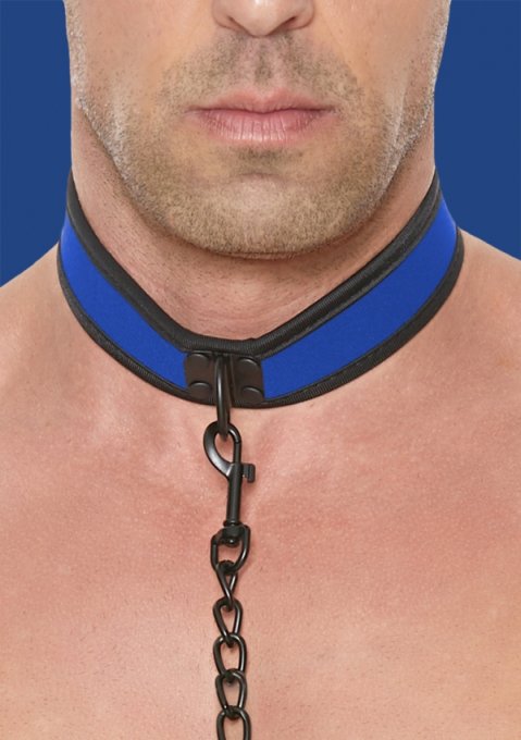 Collier Néoprène Ouch Puppy Bleu