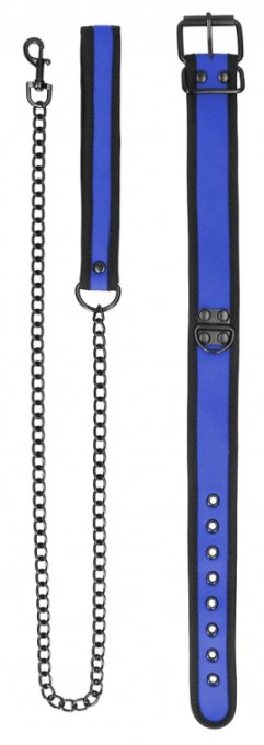 Collier Néoprène Ouch Puppy Bleu