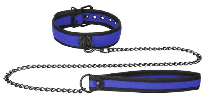 Collier Néoprène Ouch Puppy Bleu