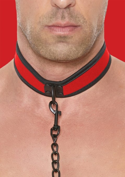 Collier Néoprène Ouch Puppy Rouge