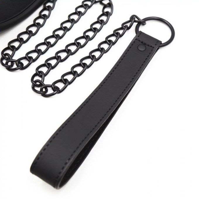 Collier Soumission avec laisse Noir