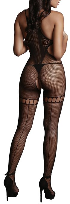 Combi sexy Net High Neck Noir