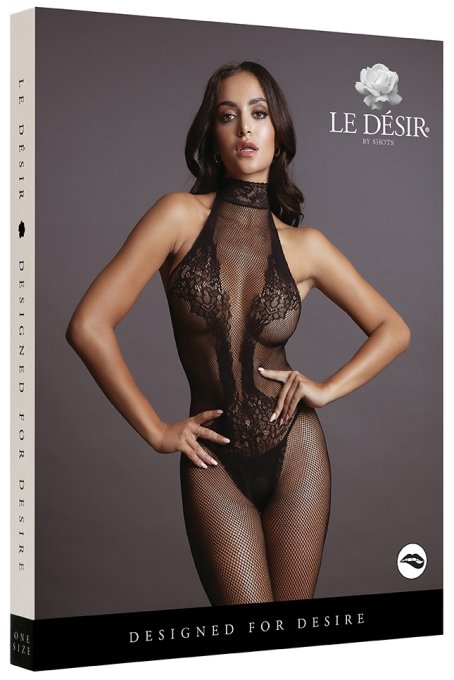 Combinaison sexy Fishnet & Lace Noir