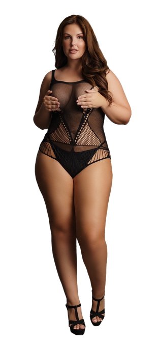 Body Grande Taille CONTRAST NET Noir