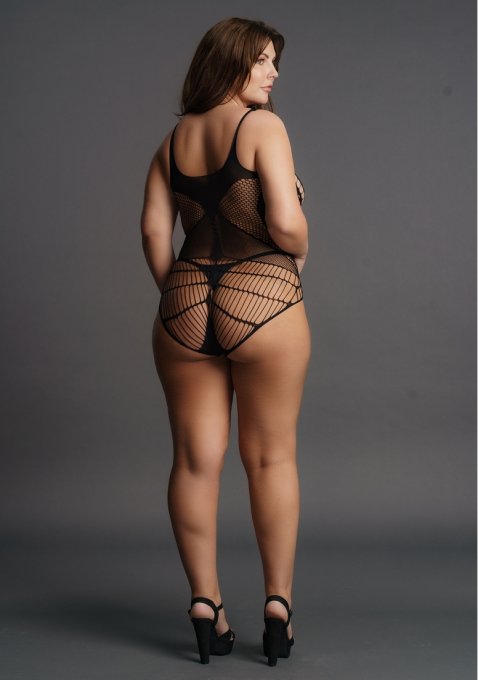 Body Grande Taille CONTRAST NET Noir