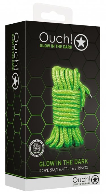 Corde de bondage phosphorescente Glow Rope 5M