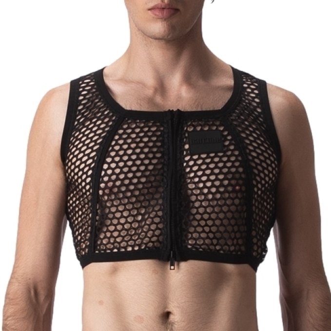 Crop Top Filet Many Noir