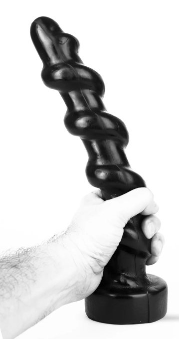 DILDO SPIROL XL DARK BLACK