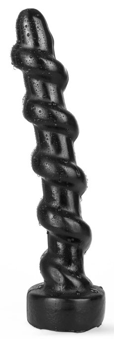 DILDO SPIROL XL DARK BLACK