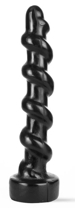 DILDO SPIROL XL DARK BLACK