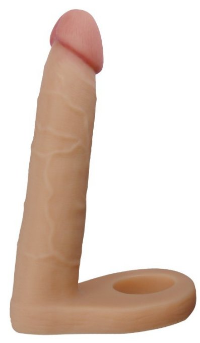 Double gode Cockring - 14 x 2.8 cm Flesh