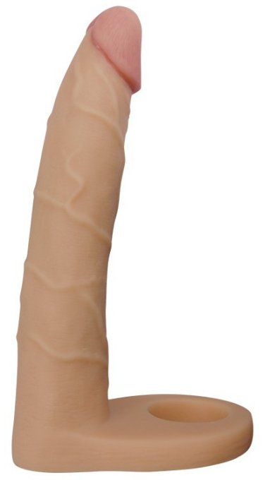 Double gode Cockring - 15.5 x 2.9 cm Flesh