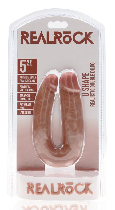 Double Gode U Shape 12 x 3cm Marron