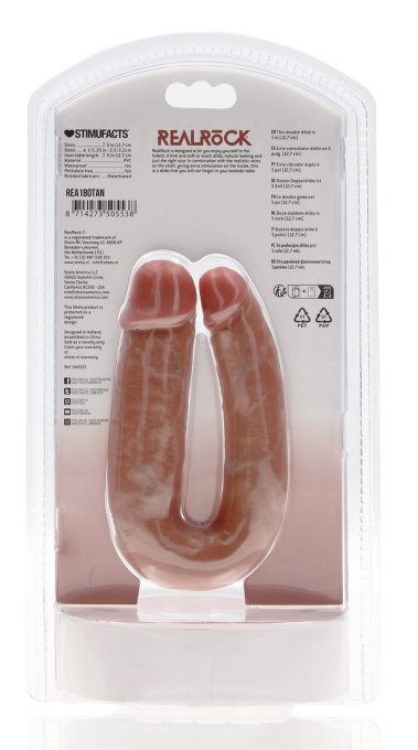 Double Gode U Shape 12 x 3cm Marron