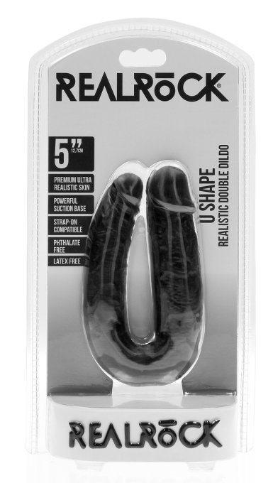 Double Gode U Shape 12 x 3cm Noir