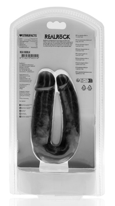 Double Gode U Shape 12 x 3cm Noir