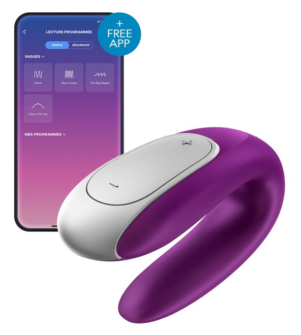 Double stimulateur connecté Double Fun Satisfyer Violet