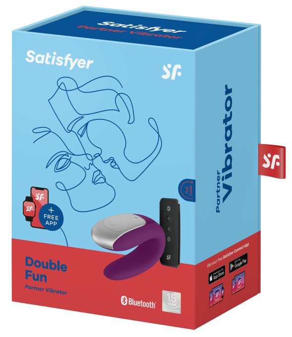 Double stimulateur connecté Double Fun Satisfyer Violet