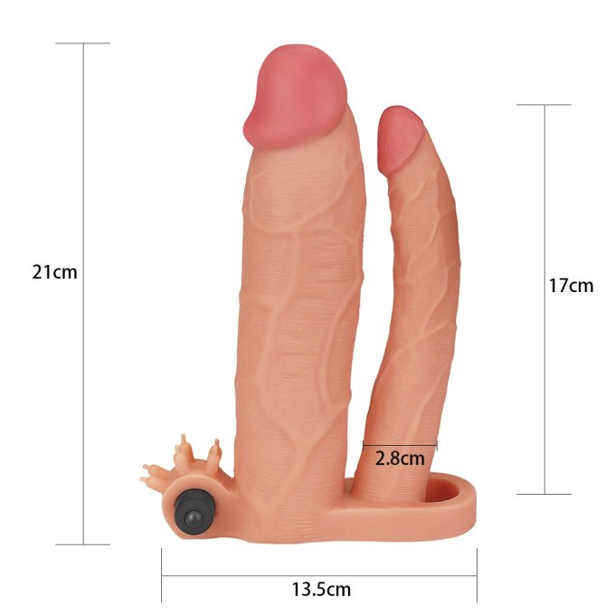 Gaine de pénis Double Penis 19 x 5 cm