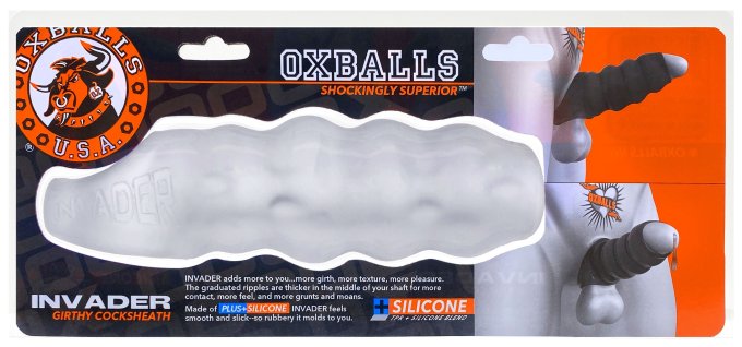 Gaine de pénis Oxballs Invader 13 x 5cm Transparente