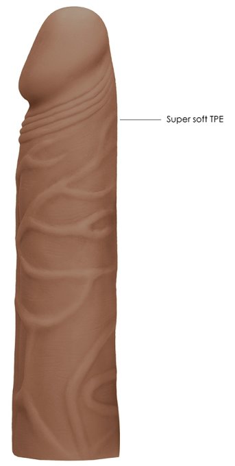 Gaine de pénis Penis Sleeve RealRock 16.5 x 4cm Tan