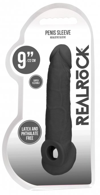 Gaine de pénis Realrock 17 x 4.5cm Noire