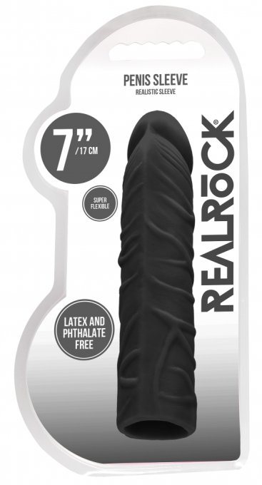 Gaine de pénis Realrock 17 x 4cm Noire