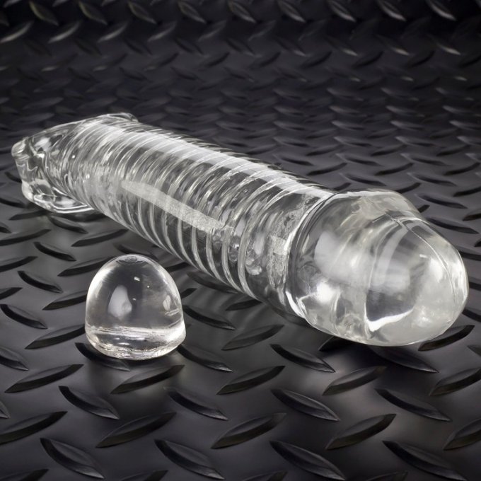 Gaine pour pénis Muscle Oxballs 24 x 5 cm transparente