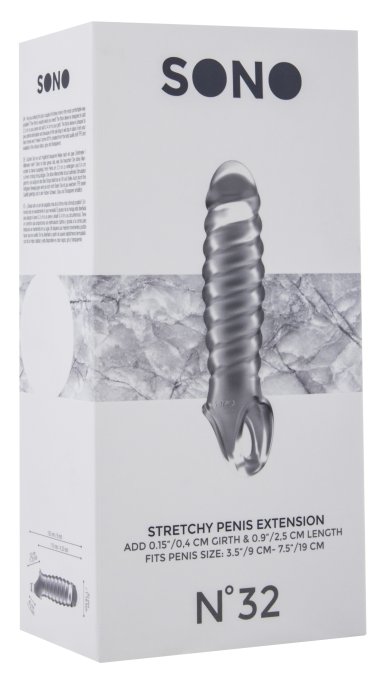 Gaine pour pénis Stretchy Extend +2.5 cm Transparent