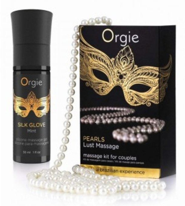 Gel de massage + collier de perles Lust Massage 30ml