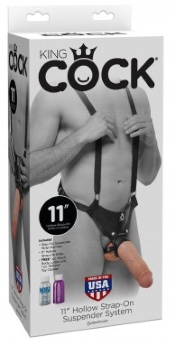 Gode ceinture suspension Hollow Strap Flesh 22 x 6.5 cm