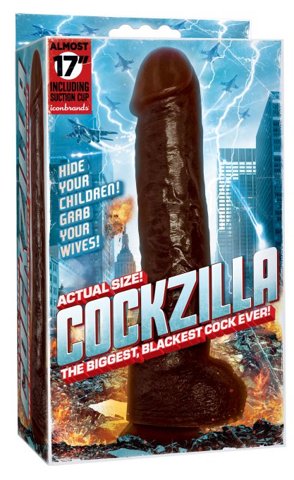 Gode Cockzilla 31 x 7 cm Marron