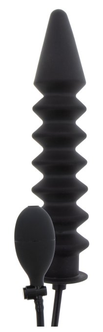 Gode gonflable Expert Ribbed 28 x 6 cm Noir