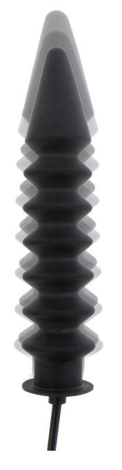 Gode gonflable Expert Ribbed 28 x 6 cm Noir