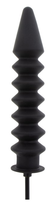 Gode gonflable Expert Ribbed 28 x 6 cm Noir