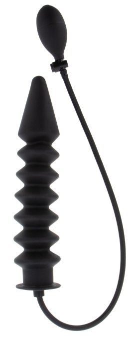 Gode gonflable Expert Ribbed 28 x 6 cm Noir