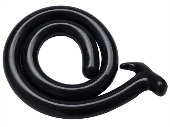 Gode long Mega Snake 100 x 3cm Noir