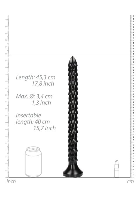 Gode long Scaled Anal Snake M 40 x 3.5cm