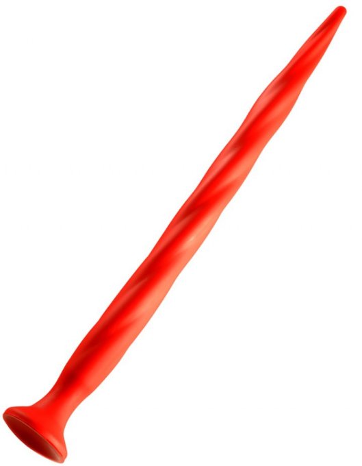 Gode long Stretch Worm N°3 - 48 x 3.7cm Rouge