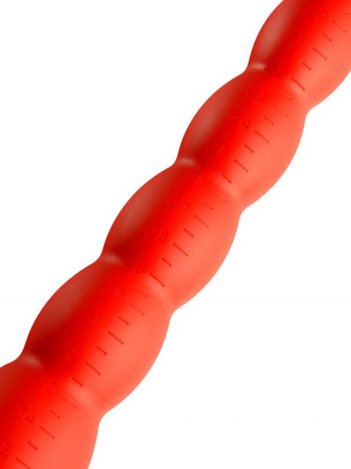 Gode long Stretch Worm N°4 - 50 x 5.2cm Rouge