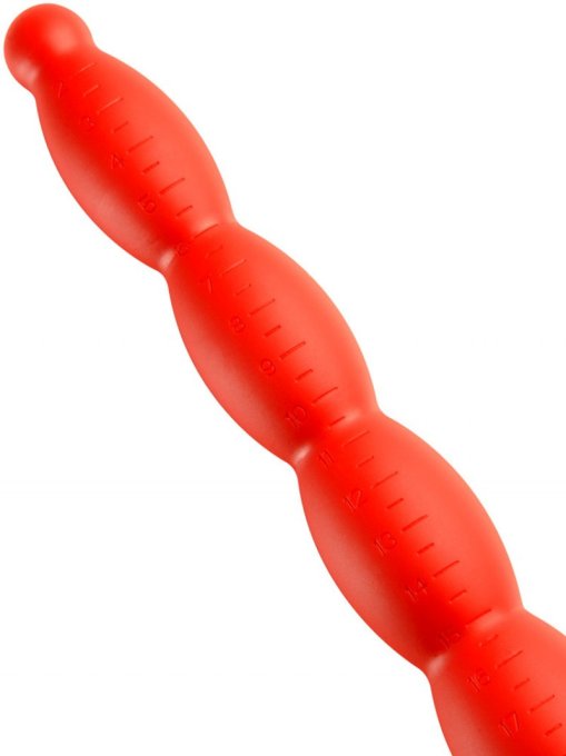 Gode long Stretch Worm N°6 - 60 x 6cm Rouge