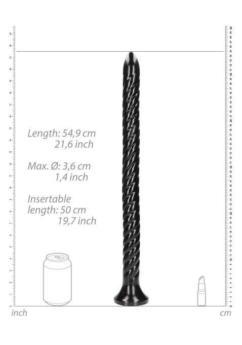 Gode long Swirled Anal Snake M 50 x 3.7cm