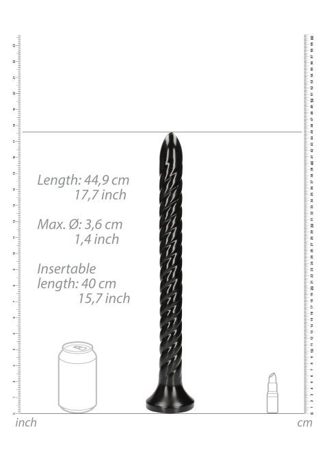 Gode long Swirled Anal Snake S 40 x 3.7cm