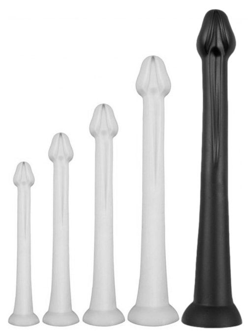 Gode long Whale Dildo XXL 55 x 7.5cm - Pointe 6.3cm Noir