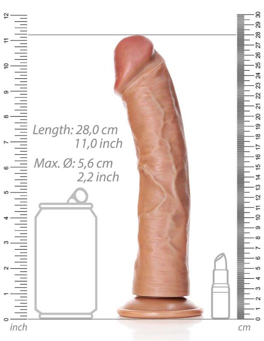 Gode Mega Curved RealRock 25 x 5.6cm Latino