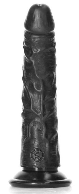 Gode Slim Dildo RealRock 15.5 x 3.8cm Noir