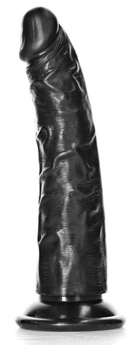 Gode Slim Dildo RealRock 15.5 x 3.8cm Noir