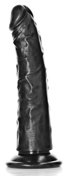 Gode Slim Dildo RealRock 15.5 x 3.8cm Noir