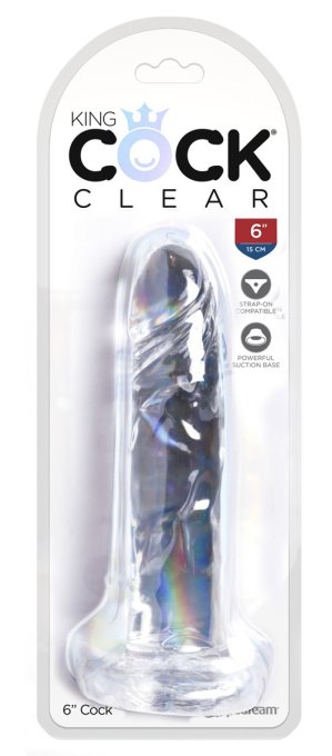 Gode transparent King Cock 16 x 3.7cm