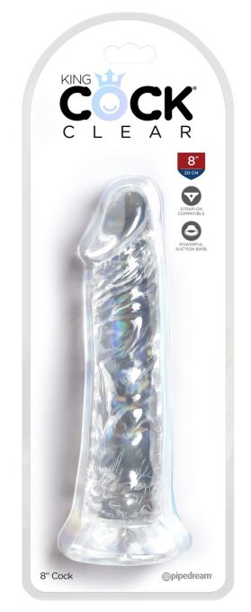 Gode transparent King Cock 20 x 4.5cm